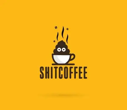 Shit Coffee Minimal Logo