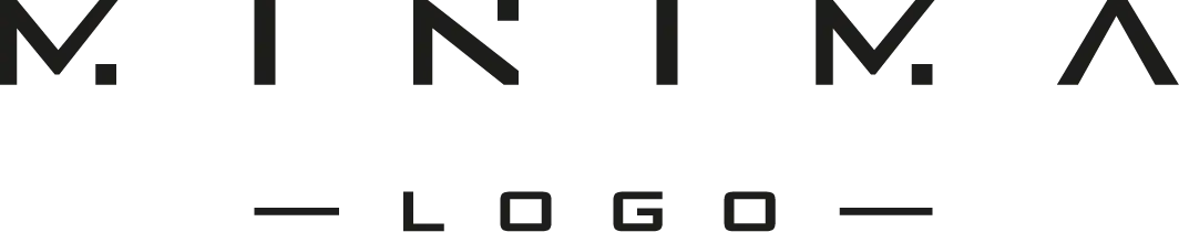 minima logo text black